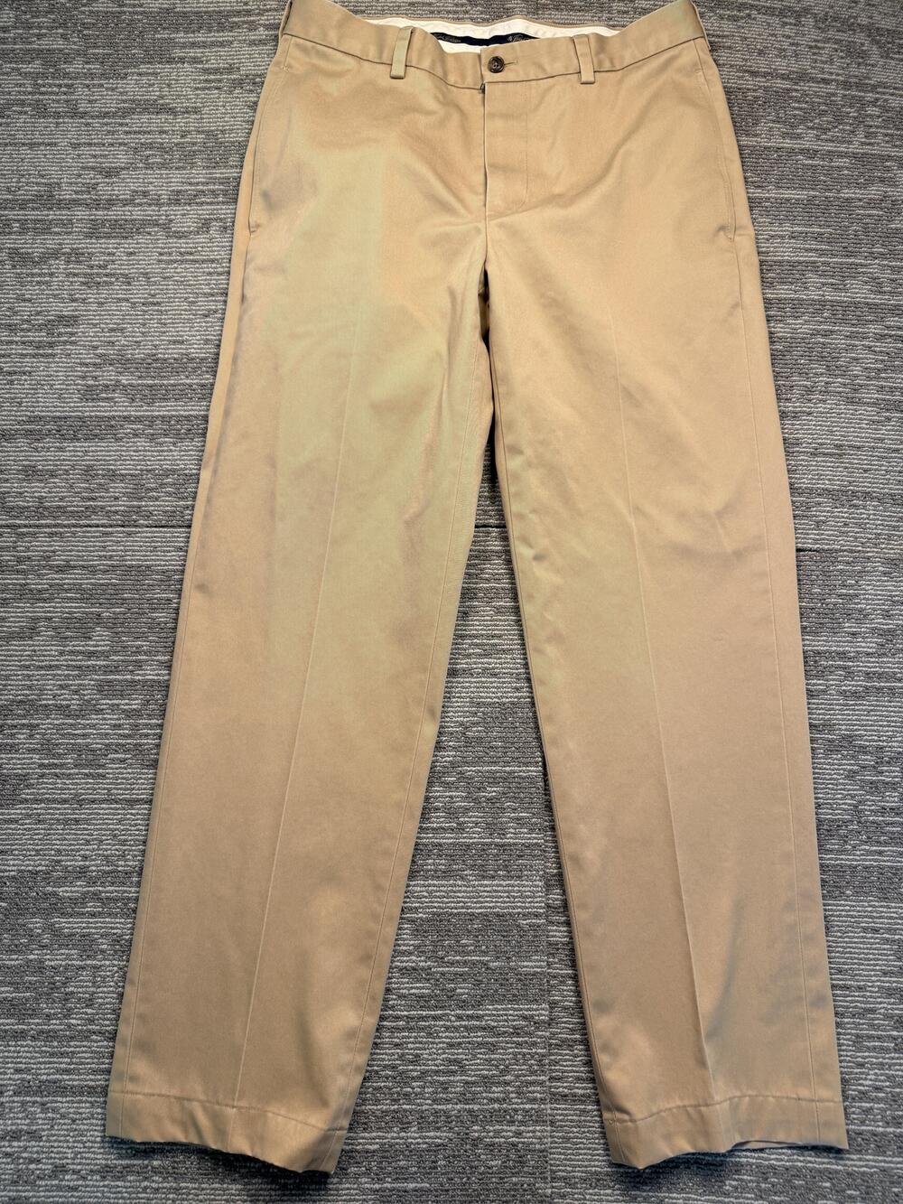 Brooks Brothers Pants Mens 32x32 Beige Advantage Chino Clark Fit Straight Leg